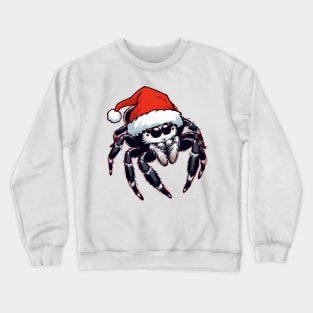 Christmas jumping spider Crewneck Sweatshirt